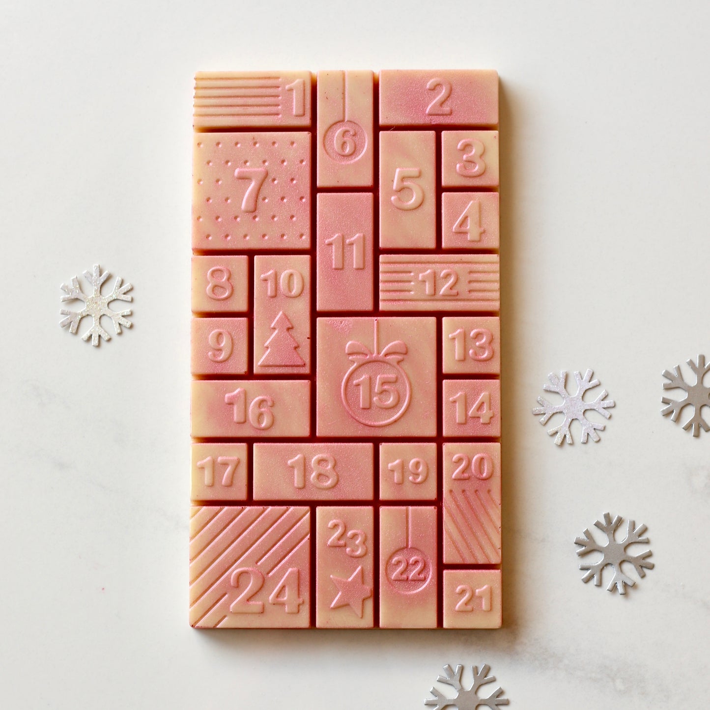 Christmas Countdown Advent Tablet - Pink Blush White Chocolate