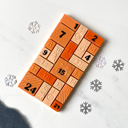 Christmas Countdown Advent Tablet - Tangerine Dream White Chocolate