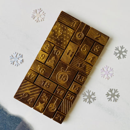 Christmas Countdown Advent Tablet - Gold Dust Dark Chocolate