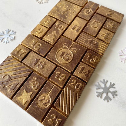 Christmas Countdown Advent Tablet - Gold Dust Dark Chocolate